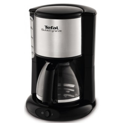 Кофеварка Tefal CM361838 серебристый (7211002512) Кофеварка Tefal CM361838 серебристый (7211002512)Кофеварки Tefal<br>Кофеварка капельная Tefal CM361838 1000Вт серебристый<br>