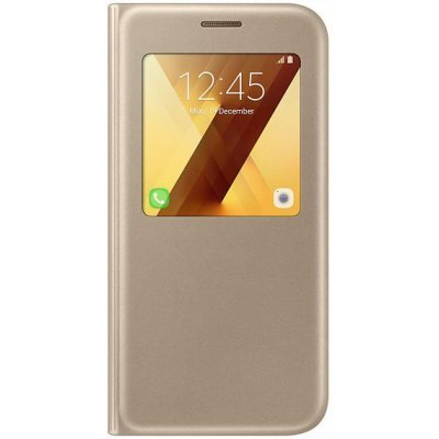 Чехол для смартфона Samsung Galaxy A5 (2017) SM-A520F золотистый (EF-CA520PFEGRU) (EF-CA520PFEGRU) Чехол для смартфона Samsung Galaxy A5 (2017) SM-A520F золотистый (EF-CA520PFEGRU) (EF-CA520PFEGRU)Чехлы для смартфонов Samsung<br>Чехол (флип-кейс) Samsung для Samsung Galaxy A5 (2017) S View Standing Cover золотистый (EF-CA520PFEGRU)<br>