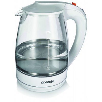 Электрический чайник Gorenje K17GWII белый (K17GWII) Электрический чайник Gorenje K17GWII белый (K17GWII)Электрические чайники Gorenje<br>Чайник электрический Gorenje K17GWII 1.7л. 2200Вт белый (корпус: стекло)<br>