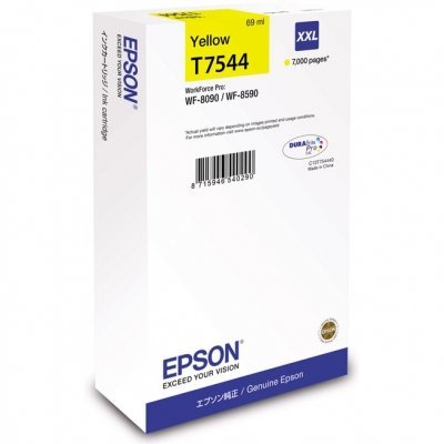 Картридж для струйных аппаратов Epson T7544 желтый экстраповышенной емкости для WF-8090/8590 (C13T754440) Картридж для струйных аппаратов Epson T7544 желтый экстраповышенной емкости для WF-8090/8590 (C13T754440)Картриджи для струйных аппаратов Epson<br>Картридж EPSON T7544 желтый экстраповышенной емкости для WF-8090/8590<br>