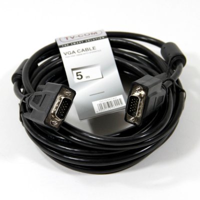 Кабель VGA TV-COM QCG341AD-5M (QCG341AD-5M) кабель com для рации аргут