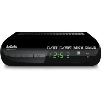 ТВ-тюнер внешний BBK SMP022HDT2 черный (SMP022HDT2 black) ТВ-тюнер внешний BBK SMP022HDT2 черный (SMP022HDT2 black)ТВ-тюнеры внешние BBK<br>Цифровой телевизионный DVB-T2 ресивер BBK SMP022HDT2 черный<br>