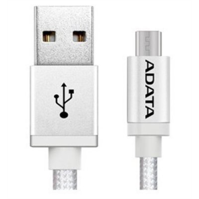 Кабель USB A-Data AMUCAL-100CMK-CSV (AMUCAL-100CMK-CSV) Кабель USB A-Data AMUCAL-100CMK-CSV (AMUCAL-100CMK-CSV)Кабели USB A-Data<br>Кабель A-DATA microUSB-USB для зарядки и синхронизации 1м, металлический, Silver<br>