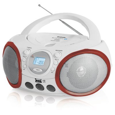Аудиомагнитола BBK BX150BT белый/красный (CD MP3 магнитола BBK BX150BT белый/красный) аудиомагнитола bbk bs15bt белый и голубой