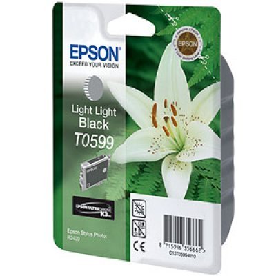 Картридж (C13T05994010) EPSON T0599 для Stylus Photo R2400 светло-светло-черный (C13T05994010) Картридж (C13T05994010) EPSON T0599 для Stylus Photo R2400 светло-светло-черный (C13T05994010)Картриджи для струйных аппаратов Epson<br>13 мл<br>