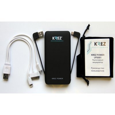 Фото Внешний аккумулятор KREZ Power LP5001B, черный - #1