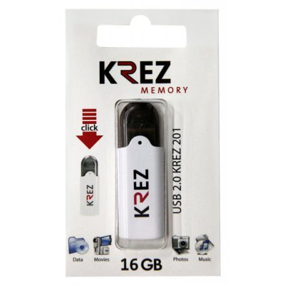 Фото USB накопитель 16Gb KREZ 201 белый-черный - #2