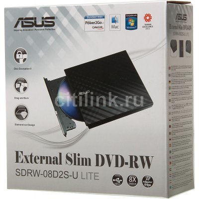 Фото Внешний привод ASUS SDRW-08D2S-U LITE/DBLK/G/AS USB - #6