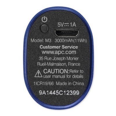 Фото Внешний аккумулятор для портативных устройств APC by Schneider Electric M3BK/BL/RD/SR/TM-EC голубой - #1
