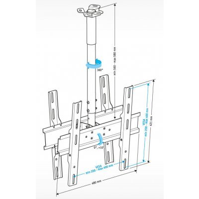        Holder PR-102-W 32"-65"  - #1