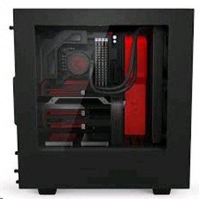 Фото Корпус системного блока NZXT S340 Black/red - #1