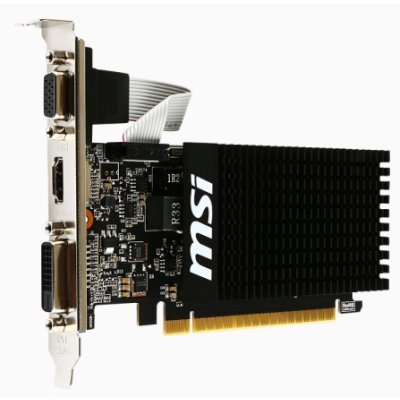    MSI GeForce GT 710 954Mhz PCI-E 2.0 1024Mb 1600Mhz 64 bit DVI HDMI HDCP Silent - #1