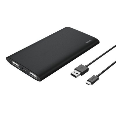 Фото Внешний аккумулятор для портативных устройств Hama Premium Alu 8000mAh черный - #1