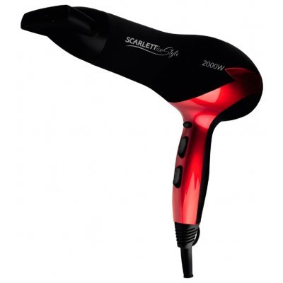 Фото Фен Scarlett SC-HD70I47 черный/красный - #1