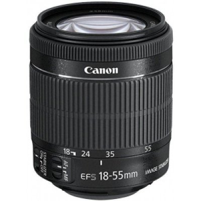 Фото Объектив для фотоаппарата Canon EF-S IS STM (8114B005) 18-55мм f/3.5-5.6 черный - #1