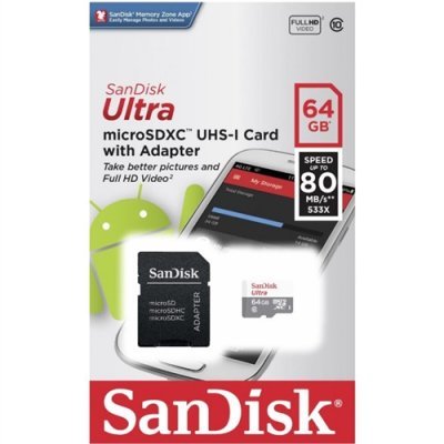    Sandisk 64GB microSDHC Class 10 Ultra Android (SD ) 80MB/s - #1