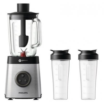 Фото Блендер Philips HR3655 серебристый/черный - #1