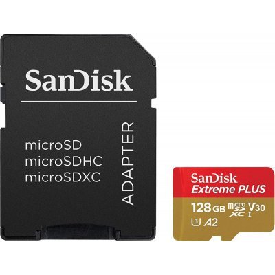   Sandisk 128GB microSDXC Class 10 UHS-I A2 C10 V30 U3 Extreme Plus (SD ) 170MB/s SDSQXBZ-128G-GN6MA - #1