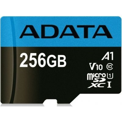 Фото Карта памяти A-Data 256GB microSDHC Class 10 UHS-I A1 100/25 MB/s (SD адаптер) - #1