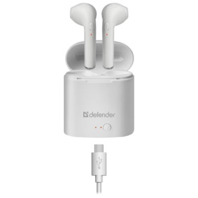 Фото Bluetooth-гарнитура Defender Twins 630 белый - #2