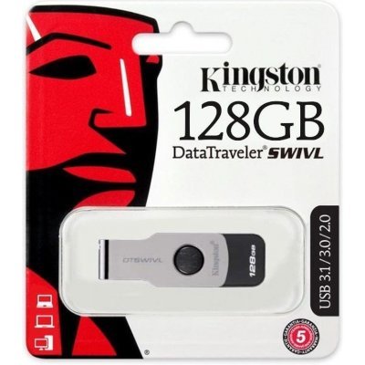  USB  Kingston 128GB DataTraveler SWIVL USB 3.1 (Metal/color) - #1