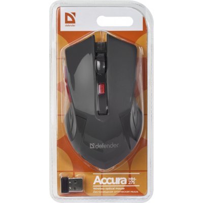 Фото Мышь Defender Accura MM-275 красный,6 кнопок, 800-1600 dpi - #3