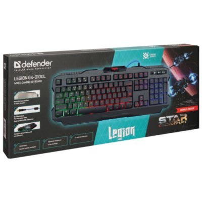 Фото Клавиатура Defender Legion GK-010DL RU RGB подсветка,19 Anti-Ghost - #1