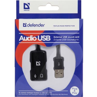 Фото Звуковая карта внешняя Defender Audio USB USB - 2х3,5 мм jack, 0.1 м - #2