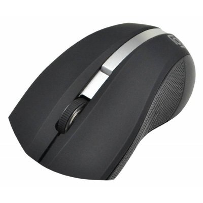 Фото Мышь OKLICK 615MW черный/серебристый оптическая (1000dpi) беспроводная USB (2but) - #1