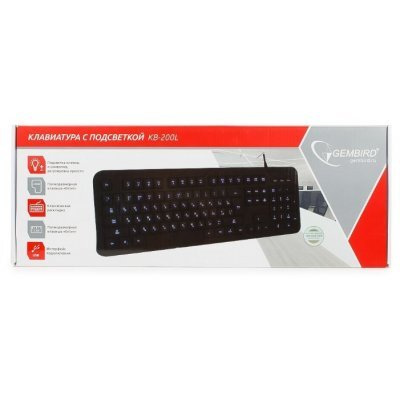 Фото Клавиатура Gembird KB-200L, USB, Подсветка - #4