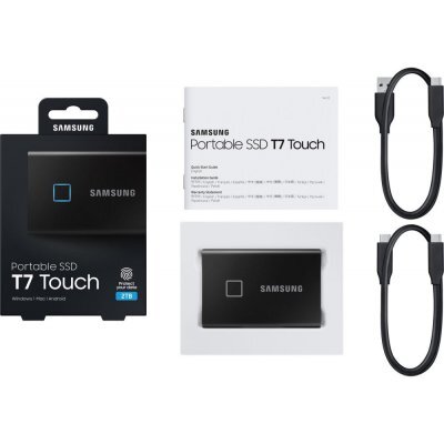 Фото Накопитель SSD Samsung USB Type-C 2Tb MU-PC2T0K/WW T7 Touch 1.8" - #1