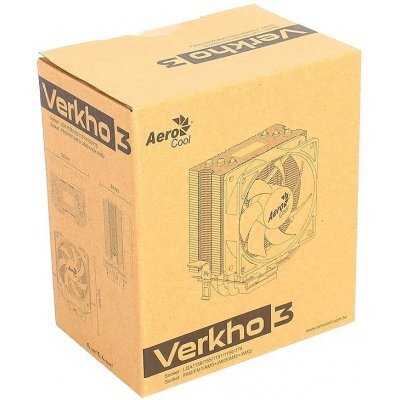      Aerocool Verkho3 Soc-FM2+/AM2+/AM3+/AM4/1150/1151/1155/ 4-pin 15-24dB Al+Cu 120W 530gr - #7