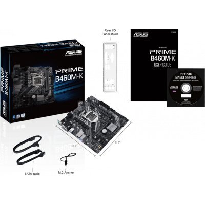 Фото Материнская плата ПК ASUS PRIME B460M-K Soc-1200 Intel B460 2xDDR4 mATX AC`97 8ch(7.1) GbLAN RAID+VGA+DVI - #3