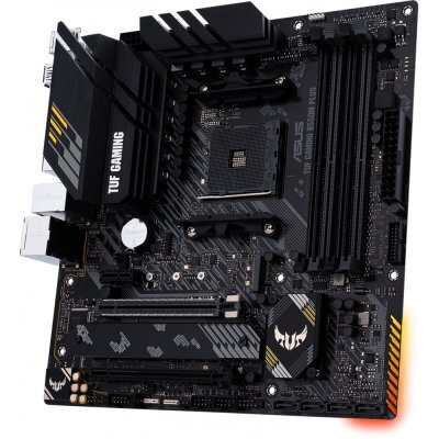 Фото Материнская плата ПК ASUS TUF GAMING B550M-PLUS Soc-AM4 AMD B550 4xDDR4 mATX AC`97 8ch(7.1) 2.5Gg RAID+HDMI+DP - #1