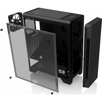     ZALMAN S3 TG, ATX, BLACK - #6