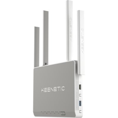 Фото Wi-Fi роутер Keenetic Giga (KN-1011) AX1800 10/100/1000BASE-TX/SFP/4g ready белый - #4