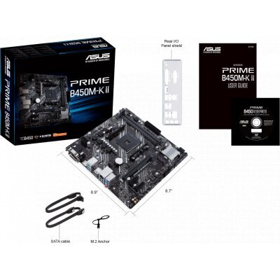 Фото Материнская плата ПК ASUS PRIME B450M-K II - #4