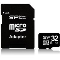  Silicon Power 32Gb microSD Class 10 SP032GBSTH010V10-SP + adapter
