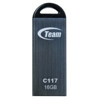 USB   16Gb TEAM C117 Drive, Gray (765441003347)
