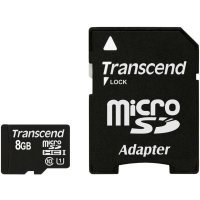  Transcend 8GB microSDHC Class 10 UHS-I 300X PREMIUM + adapter