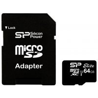 Карта памяти Silicon Power 64GB microSDHC Class 10 (SD адаптер)