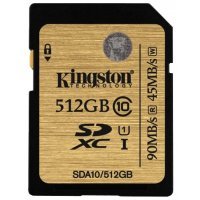   Kingston 512GB SDXC Class 10 SDA10/512GB UHS-I