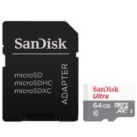   Sandisk Ultra 64GB microSDXC Class 10 UHS-I 48MB/s + SD adapter