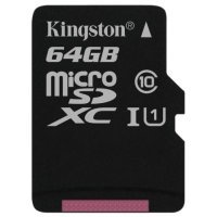   Kingston 64GB MicroSDHC  Class 10 SDC10G2/64GBSP
