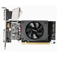   Gigabyte GeForce GT 710 954Mhz PCI-E 2.0 1024Mb 1800Mhz 64 bit DVI HDMI HDCP