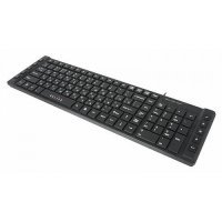 Клавиатура OKLICK 530S черный USB slim Multimedia