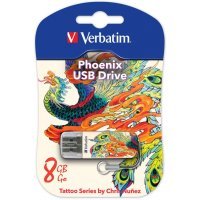 USB  Verbatim 8Gb Store n Go Mini Tattoo Phoenix /