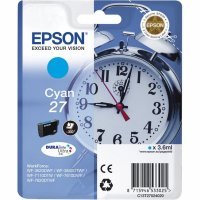 Картридж для струйных аппаратов Epson C13T27024020 голубой для WF7110/7610/7620 (350стр.)
