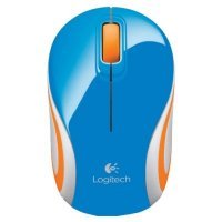  Logitech Wireless Mini Mouse M187 Blue-Orange USB (910-002733)