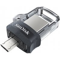 USB накопитель Sandisk 256GB Ultra Android Dual Drive OTG, m3.0/USB 3.0, Black